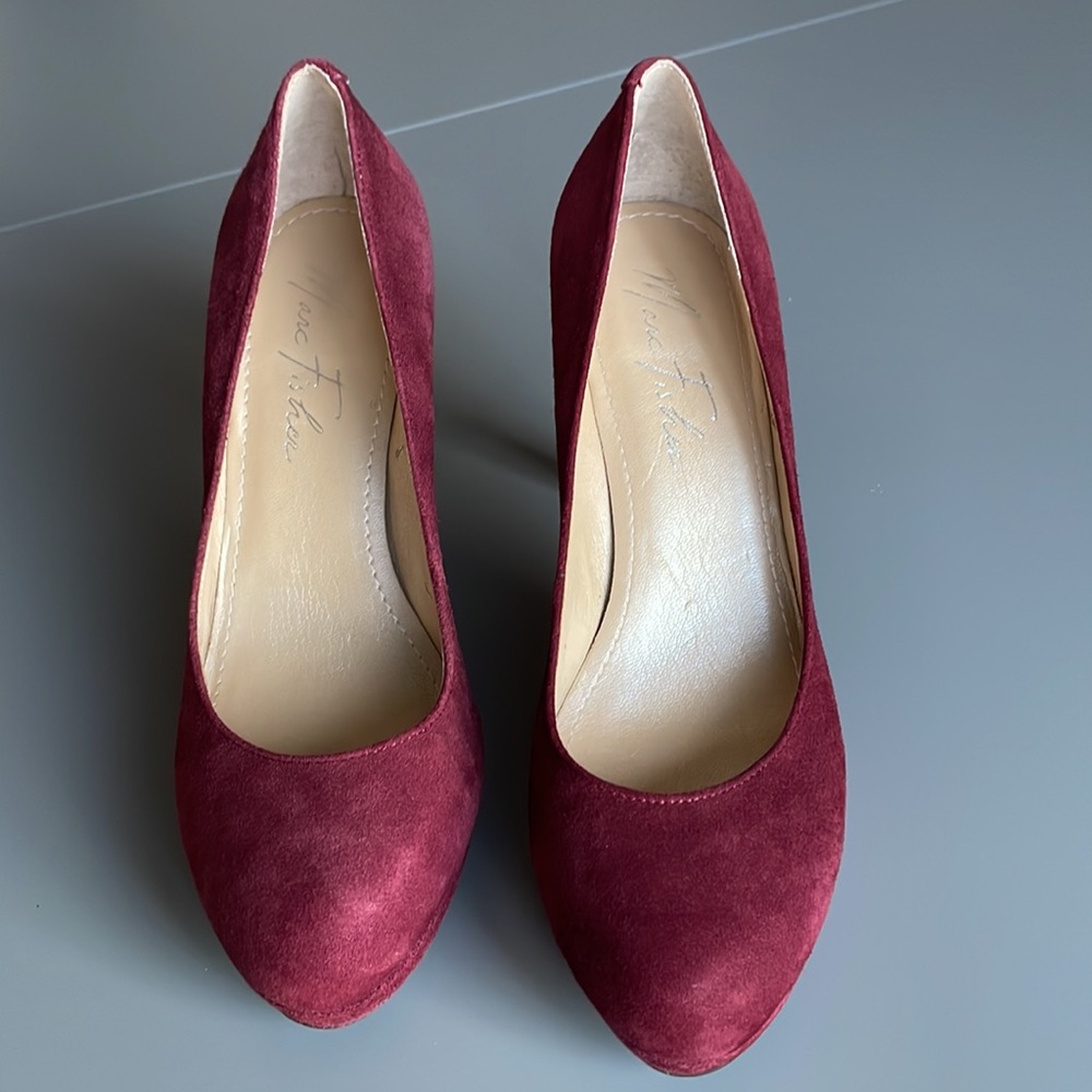 Marc Fischer Sydney Burgundy Heels Size 6M - Picture 10 of 11